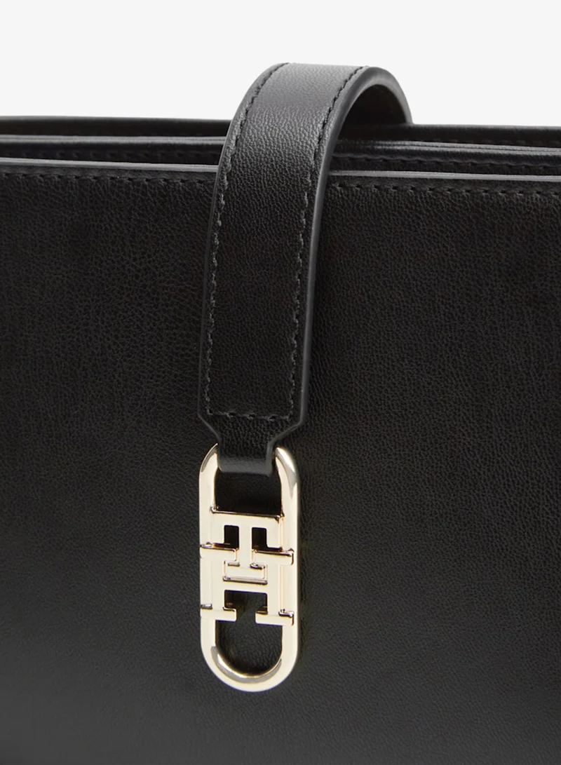 Tommy Hilfiger Black TH Monogram Chain Strap Crossover Bag for Women | Best Price UAE